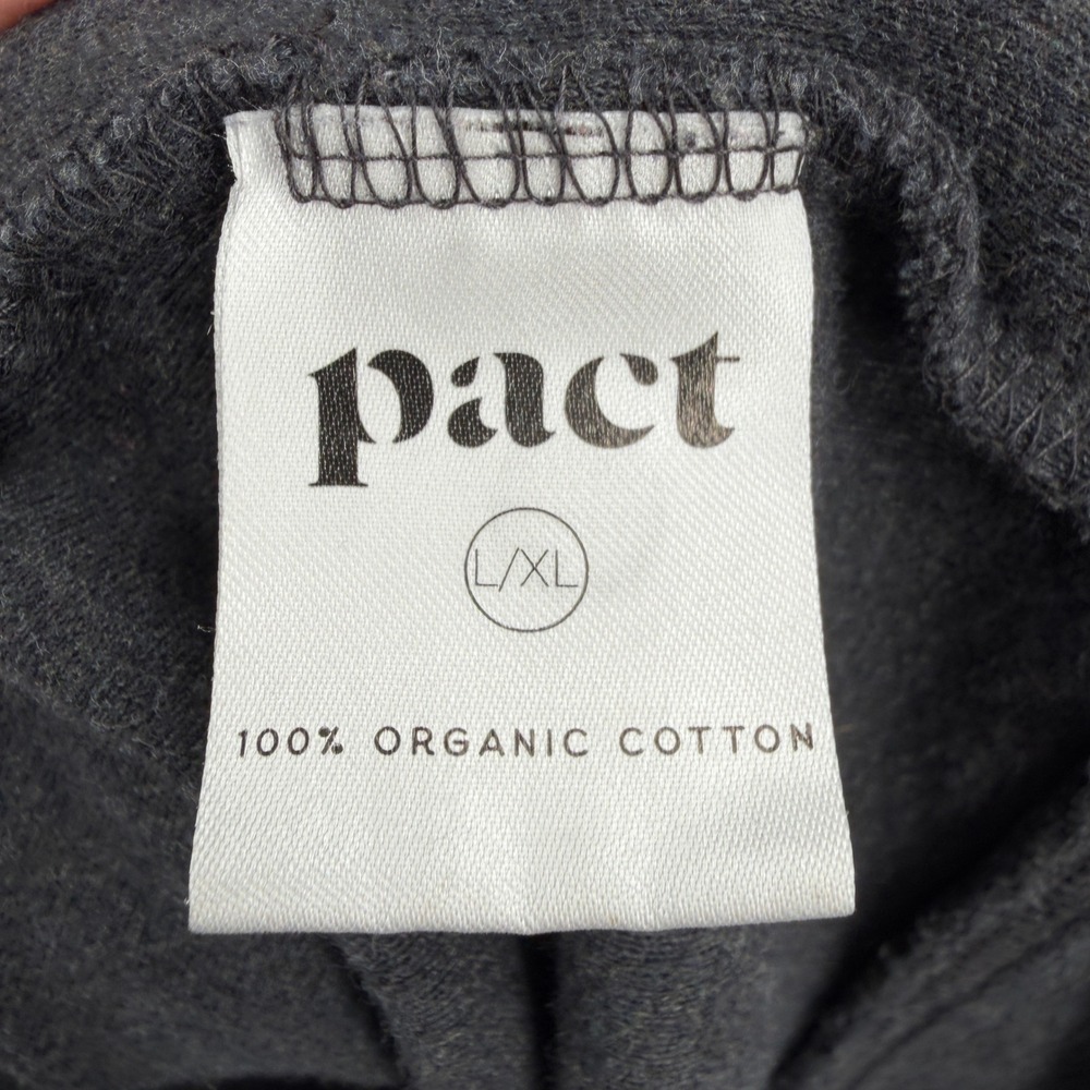 Pact Womens‎ Organic Cotton Cardigan L/XL Gray Open Front Dolman Sleeve Pockets - Picture 6 of 7